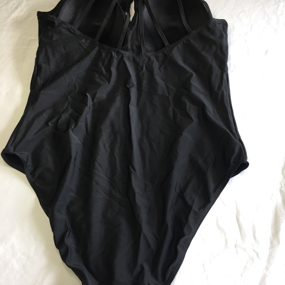 Plus Size Black One Piece Swimsuit - Picture 5 of 7